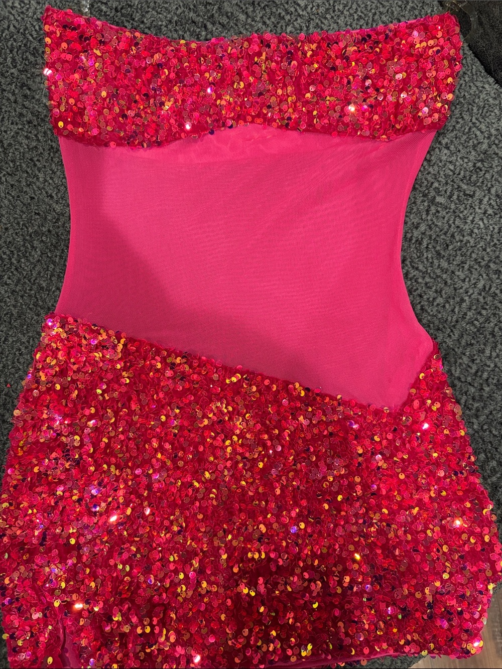 Fashion Nova Hot Pink Sequin Mini Dress